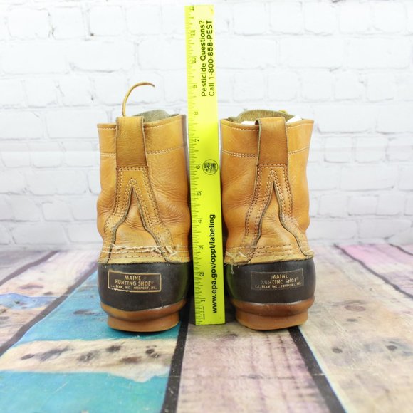LL BEAN Maine Hunting Shoe Duck Boots USA Size 9 M - Picture 7 of 9